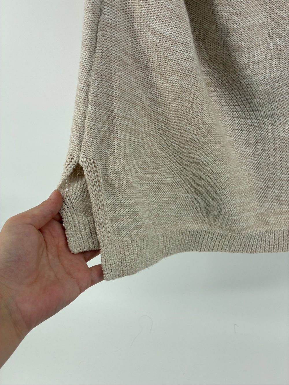 Dynamite Beige Knit Mini Dress Halter Crochet - Picture 5 of 10